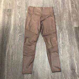 Athleta Inclination Moto Legging Small Shine Pink